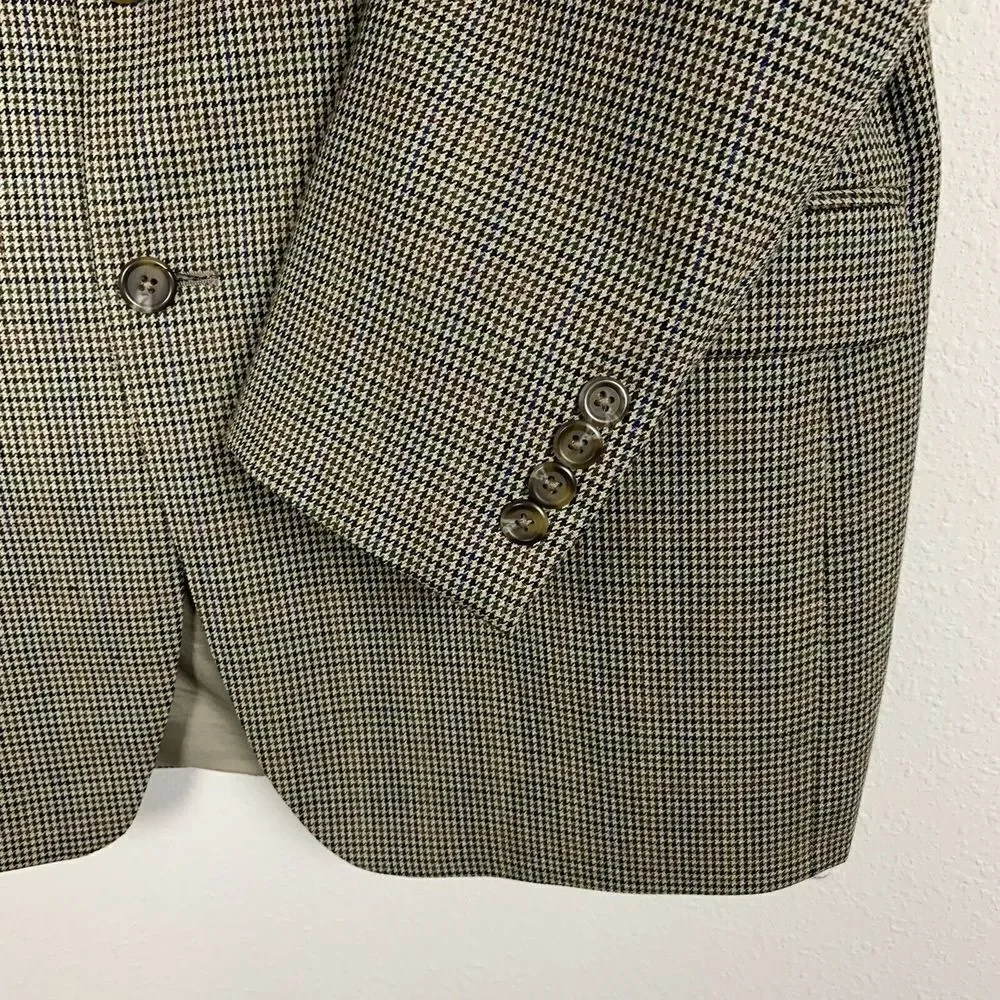 Lauren‎ Ralph Lauren Wool Houndstooth Size 42L Blazer Sports Coat Jacket